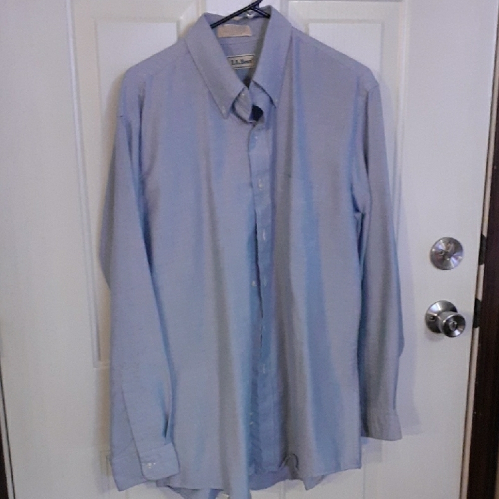L L Bean Men's Blue Dress Shirt
